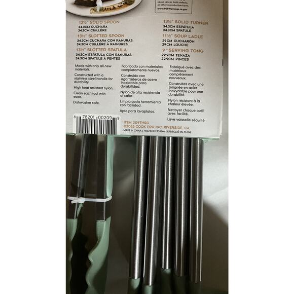 Kitchen Utensils Silicone Cooking Utensils, Nonstick With Natural Acacia Wood - Picture 8 of 13